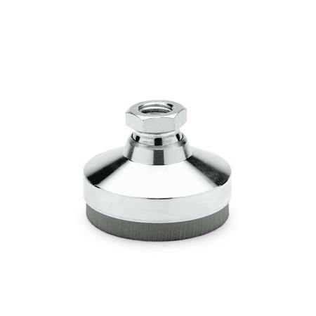 Otto Ganter Levelling Feet with Vibration Damping with Female Thread, GN 342.1